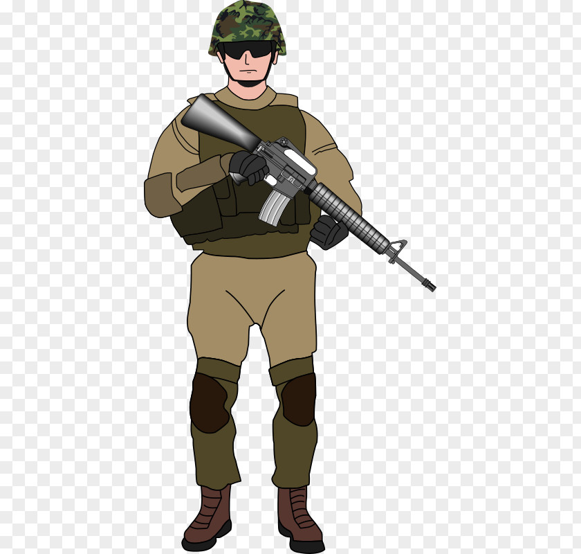 Soldiers With Guns Clip Art Soldier Openclipart Military PNG