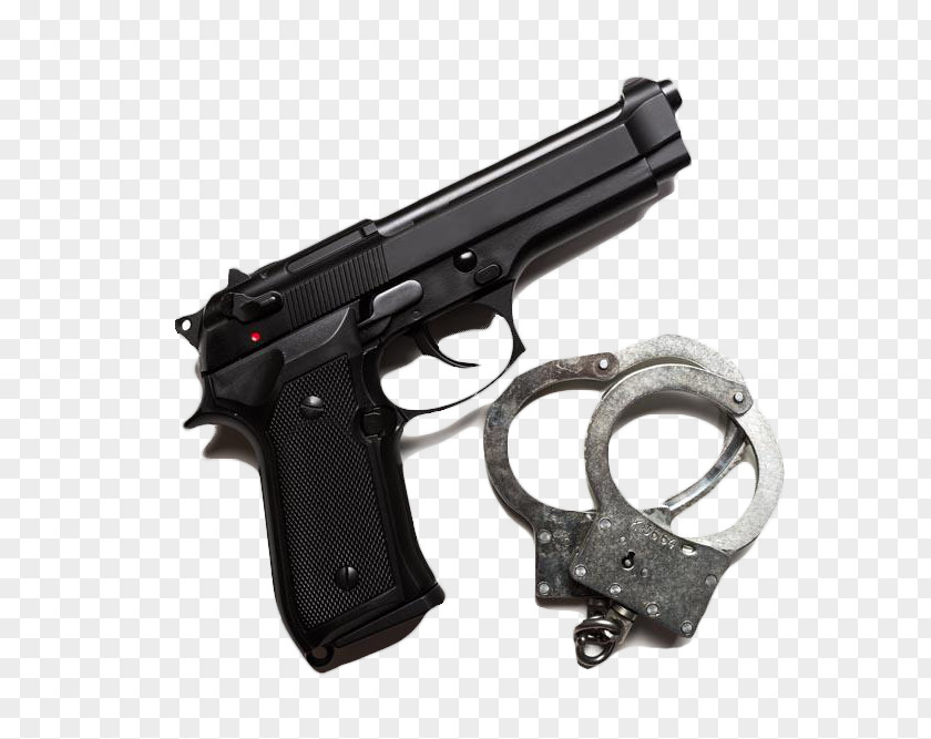 Black Pistols And Handcuffs Weapon Firearm Download Military PNG