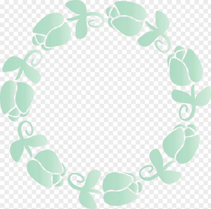 Green Leaf Turquoise Plant Circle PNG