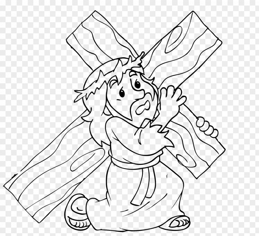 Jesus Easter Stations Of The Cross Catechism Holy Week Lent Drawing PNG