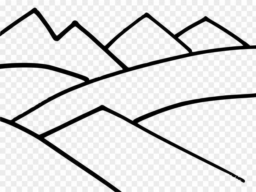 Mountains Drawing Line Art Mountain Clip PNG
