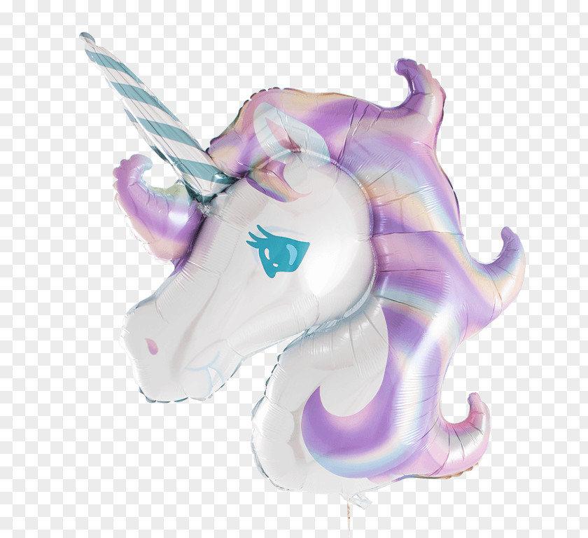 Balloon Unicorn Pastel Drawing PNG