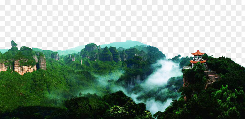 Danxia Mountain Scenery Mount Zhangye National Geopark Landform Guangdong PNG