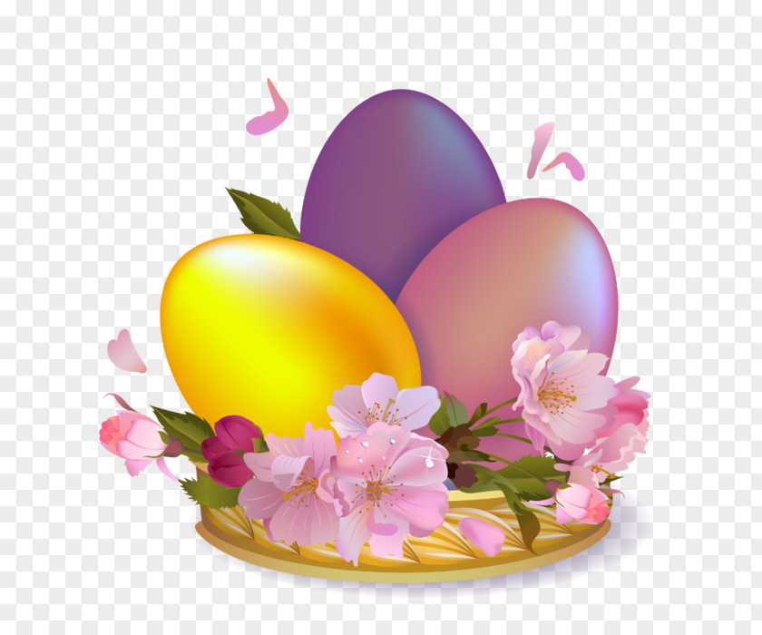 Large Beautiful Easter Eggs Bunny Egg PNG