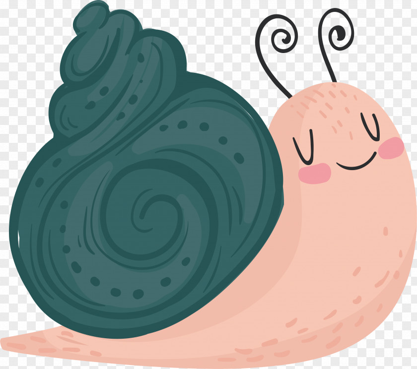 Pink Cartoon Snail Orthogastropoda PNG