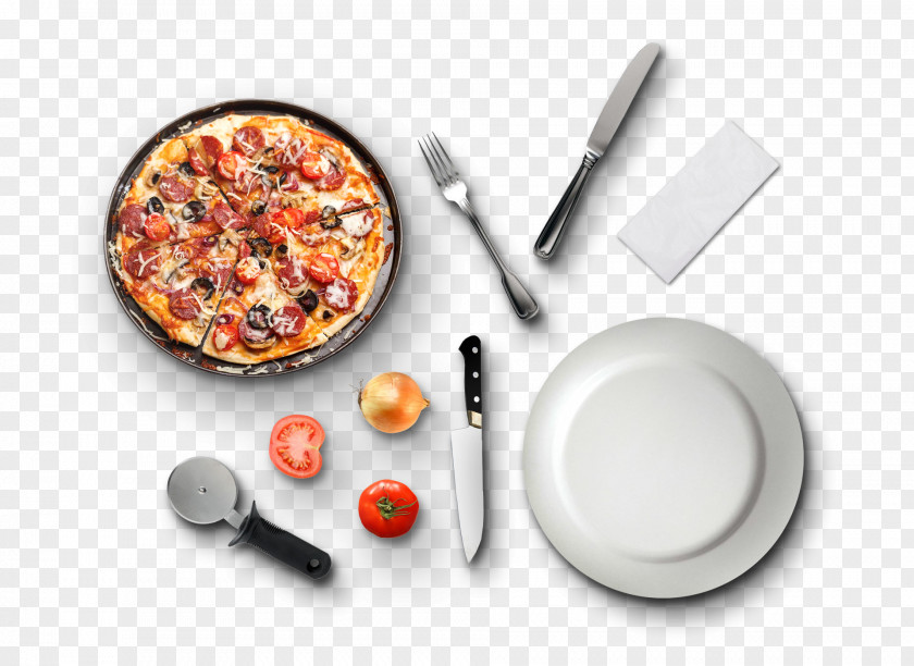 The Pizza On Plate Icon PNG