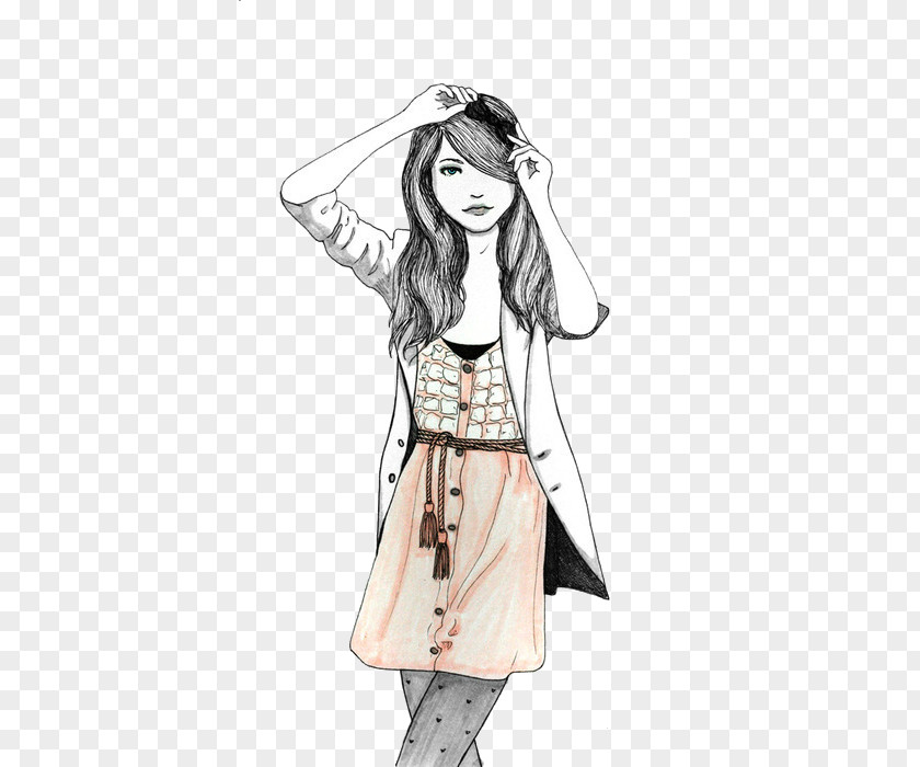 Design Fashion Illustration Drawing Sketch PNG