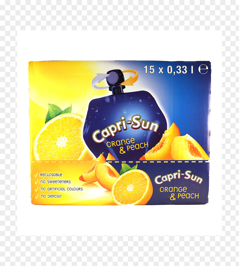 Juice Capri Sun Orange Drink Lemon PNG