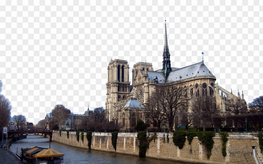 Paris, France Notre Dame Twenty Notre-Dame De Paris Eiffel Tower Cathedral High-definition Television Wallpaper PNG