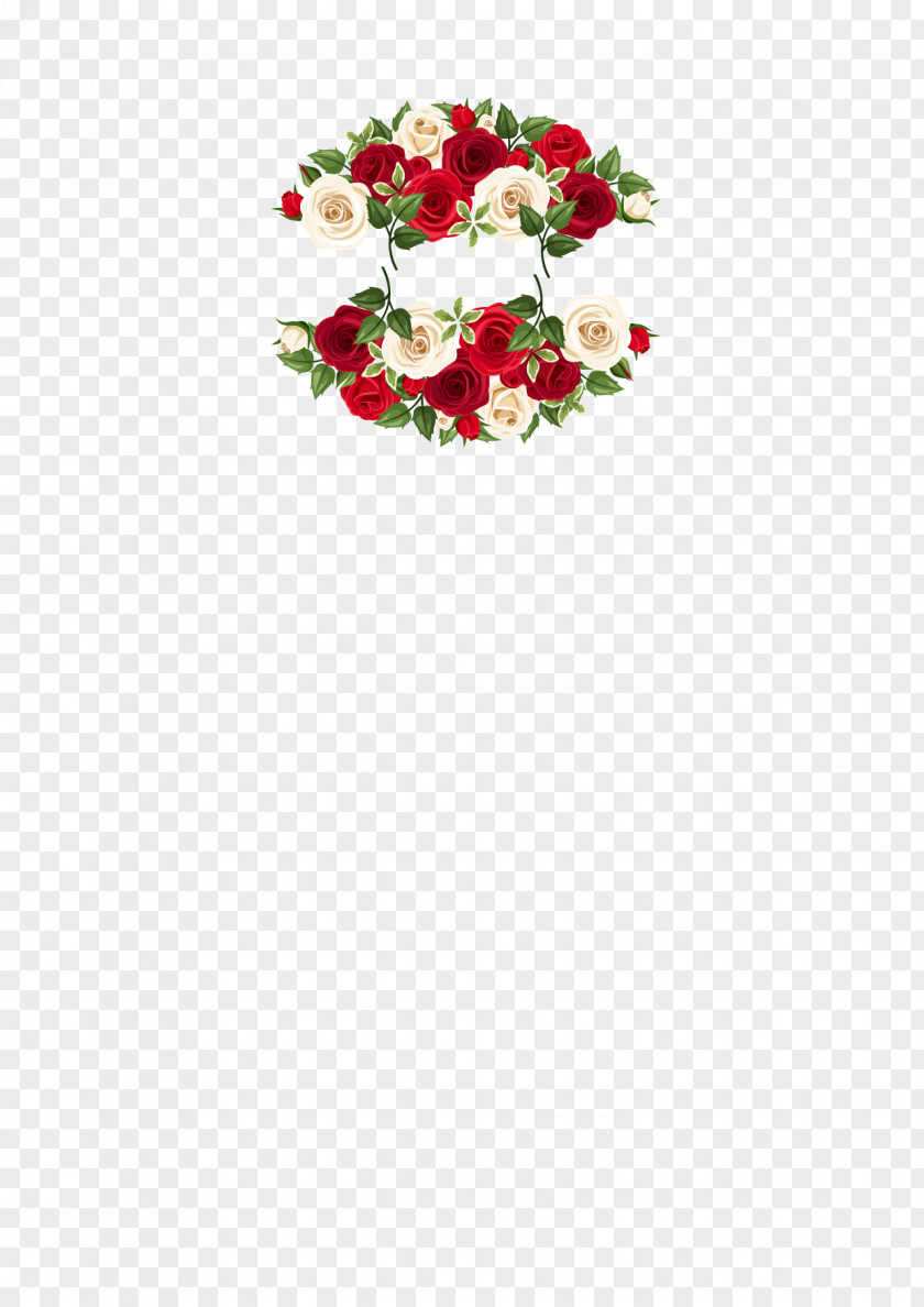 Red And White Roses Bouquet Beach Rose PNG