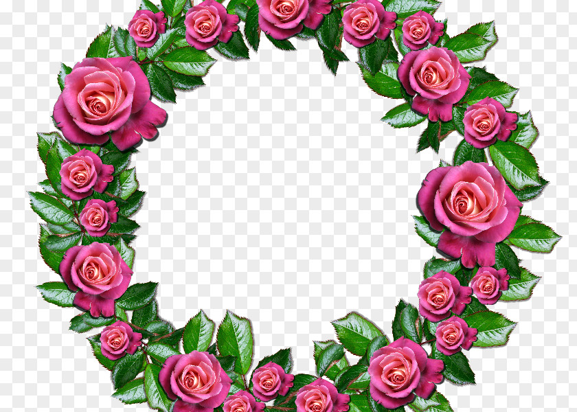 Rose Garden Roses Wreath Floral Design PNG