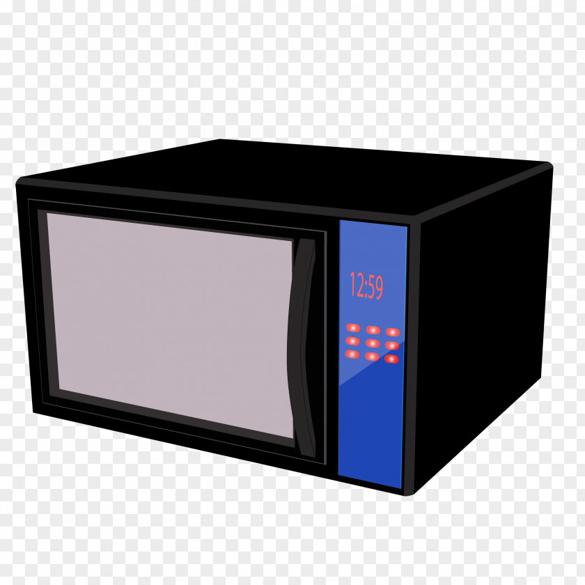 Vector Black Microwave Oven Home Appliance Icon PNG