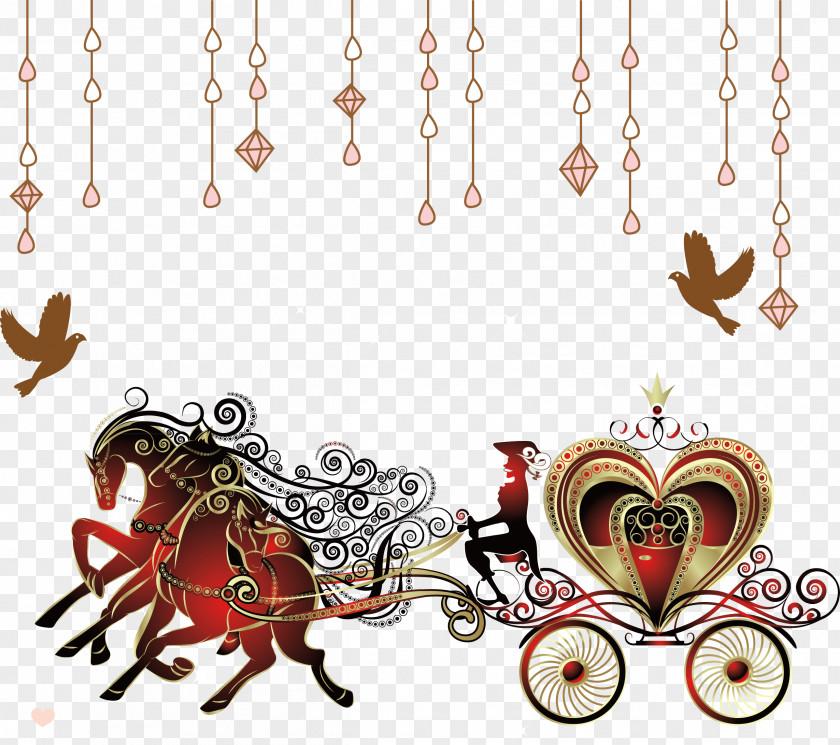 Wedding Horse Carriage Clip Art PNG