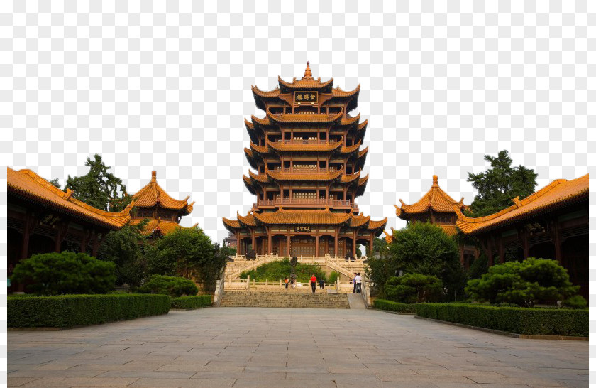 Wuhan Yellow Crane Tower Sheshan Mountain Yangtze Three Gorges Dam Four Great Towers Of China PNG