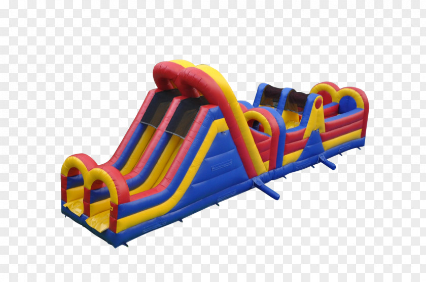 Bouncy Castle Obstacle Course Inflatable Bouncers Castles For Hire Playground Slide PNG