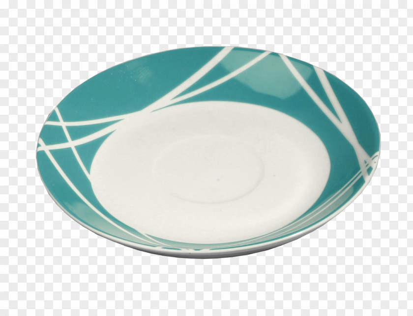 Dishes Set Plate Tableware Saucer Turquoise Porcelain PNG
