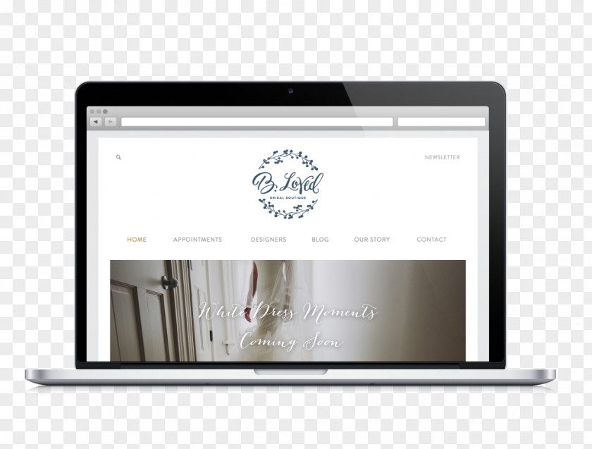 Mock Up Website B. Loved Bridal Boutique Digital Marketing Web Design Cement PNG