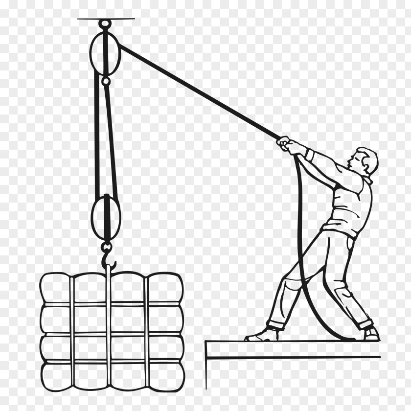 Rope Block And Tackle Pulley Hoist PNG