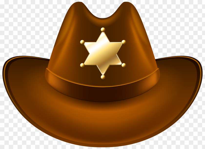 Cowboy Hat With Sheriff Badge Transparent Clip Art Image PNG