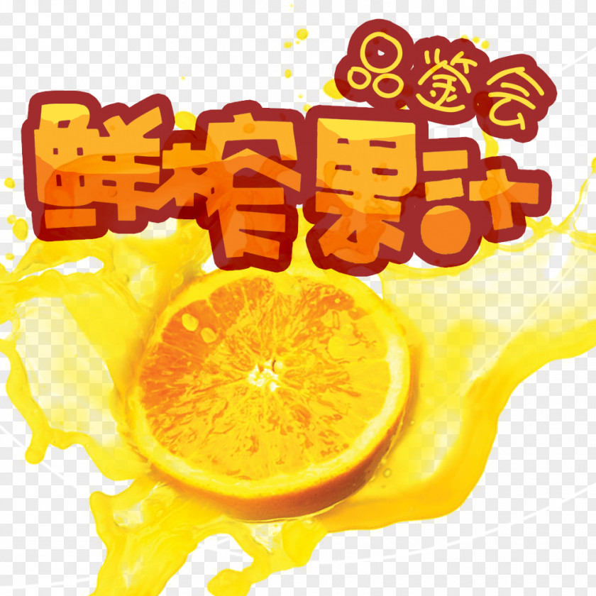 Fresh Juice Orange Splash PNG
