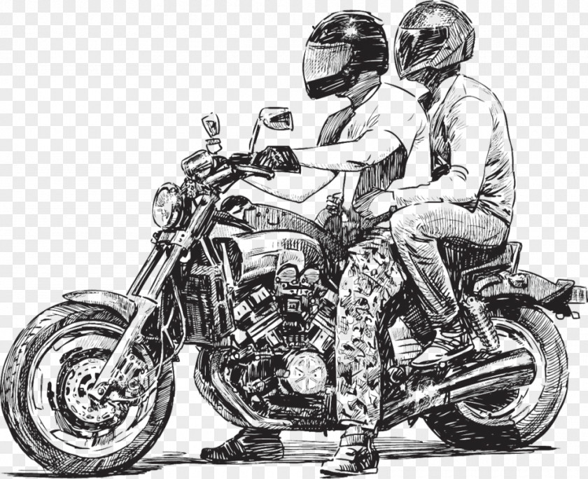 Motorcycle Racing Vector Graphics Drawing Harley-Davidson PNG