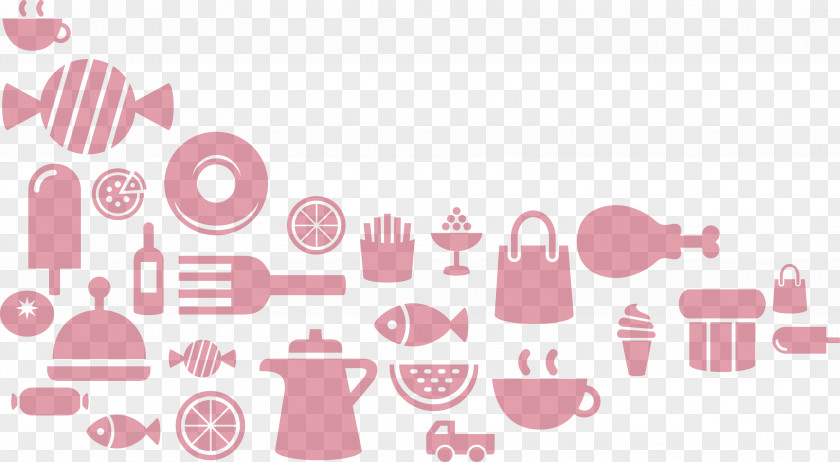 Food Collage Silhouette PNG