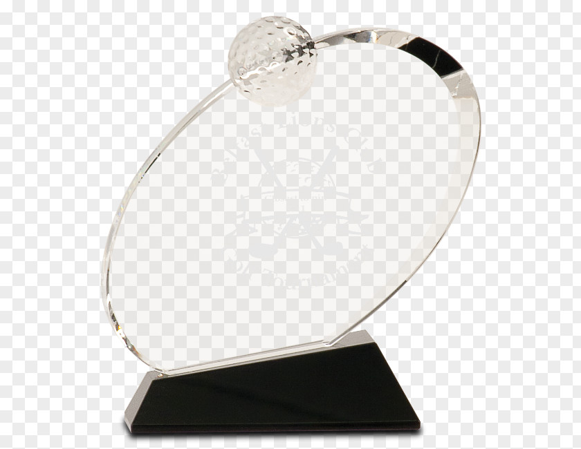 Glass Trophy Award Commemorative Plaque Golf Engraving PNG