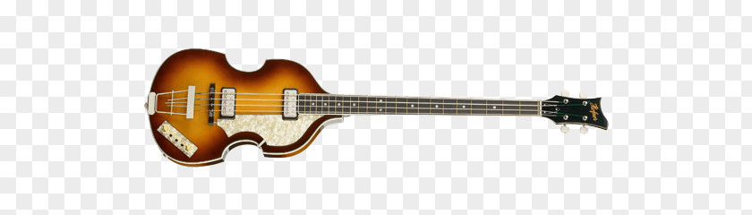 Hofner Beatles Bass PNG Bass, brown and white 4-string bass guitar clipart PNG