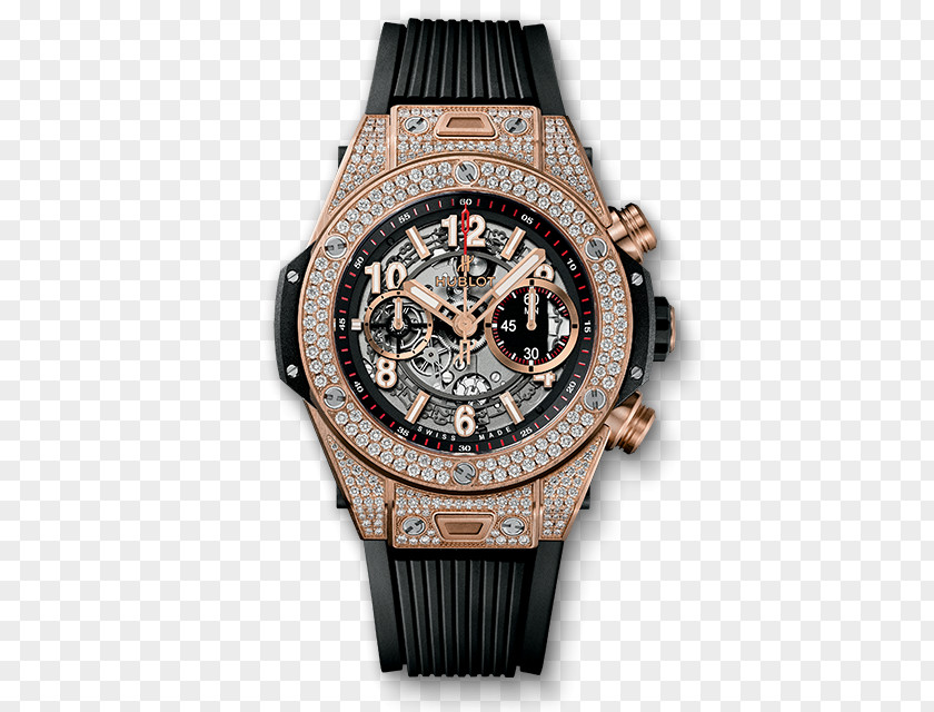 King Gold Hublot Chronograph Watch Bracelet PNG