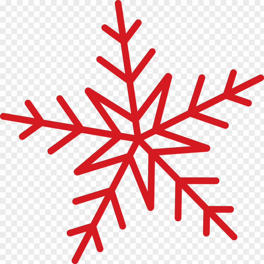Red Snow Snowflake Printing Sticker PNG