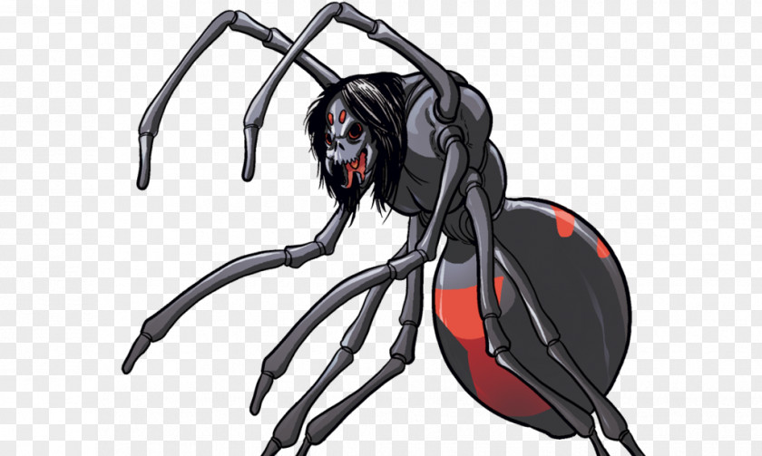 Spider Black Widow Comics Cartoon Drawing PNG