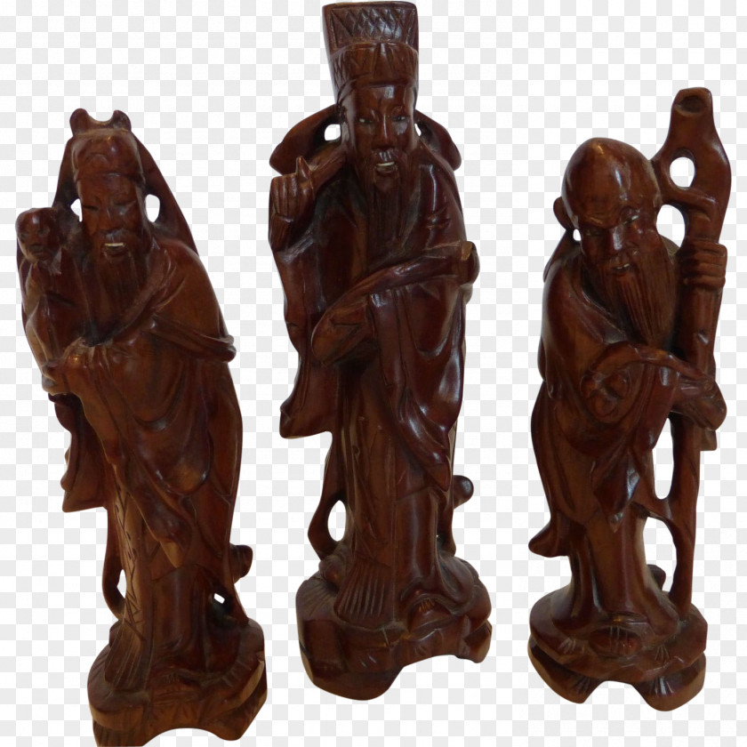 Wood Figurine Statue Carving PNG