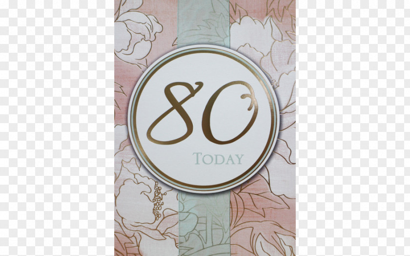 80th Anniversary Brand Brown Font PNG
