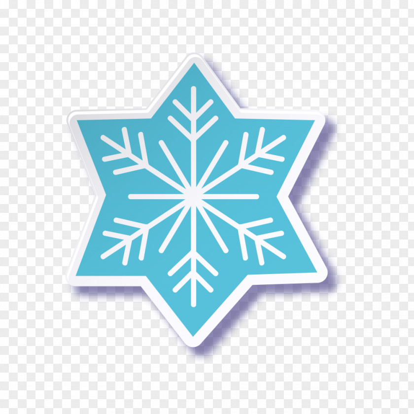Hexagon Blue Snowflake Download Clip Art PNG