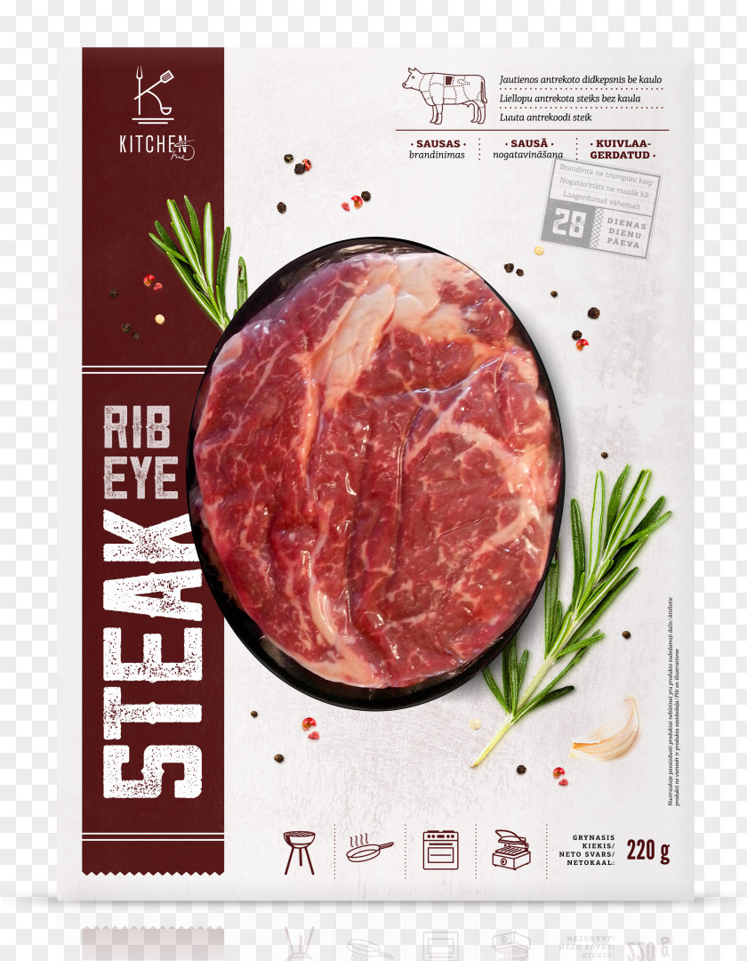 Rib Eye Bresaola Steak Beefsteak Salami Ham PNG