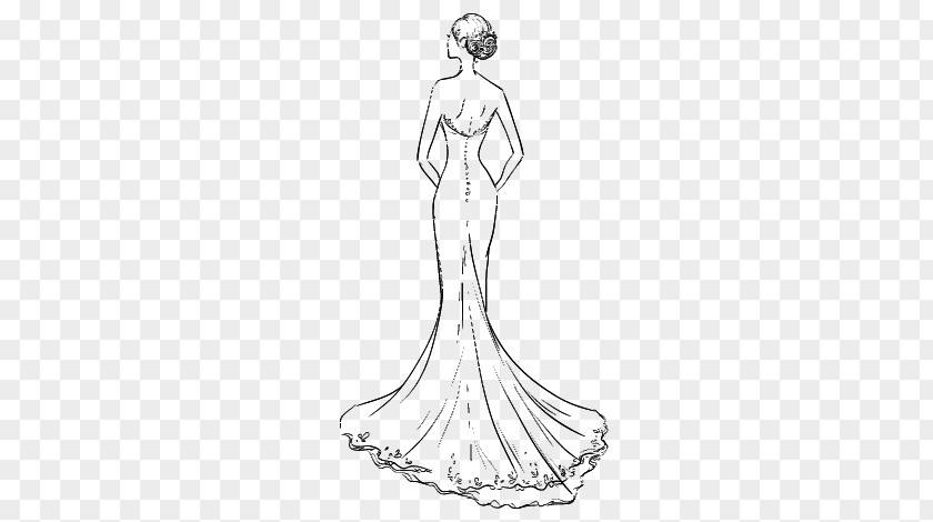 Wedding Dress Sketch Clothing Drawing Skirt PNG
