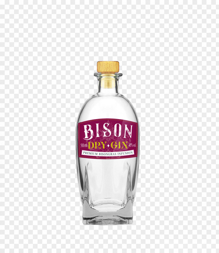 Bison Distilled Beverage Liqueur Alcoholic Drink Glass Bottle PNG