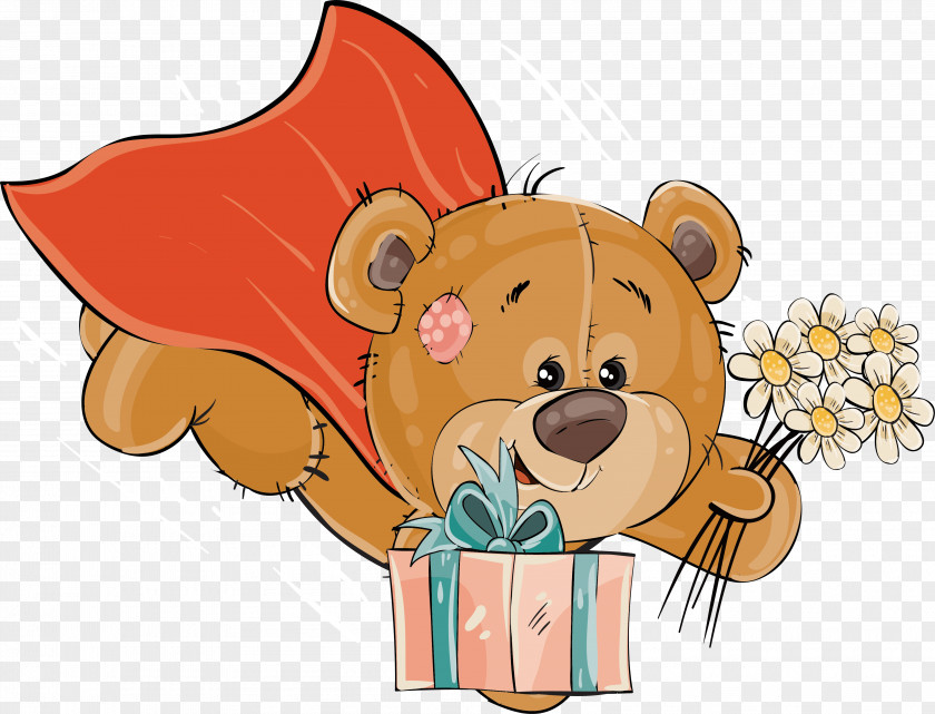 Gift Superman Bear Illustration PNG