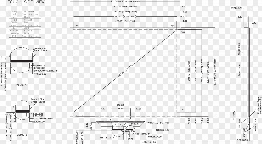 Glass Display Panels Drawing Line Diagram PNG