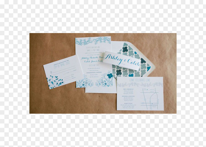Invitations Paper Turquoise Font PNG