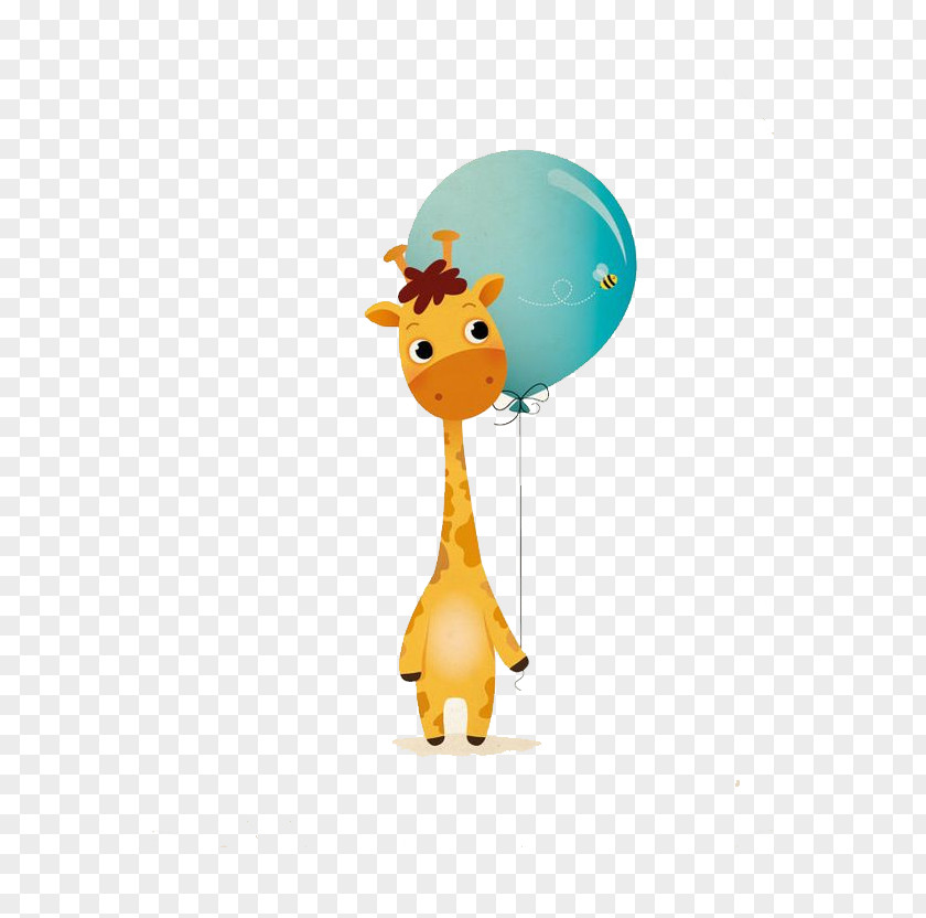 Deer Balloon Northern Giraffe Cartoon Clip Art PNG