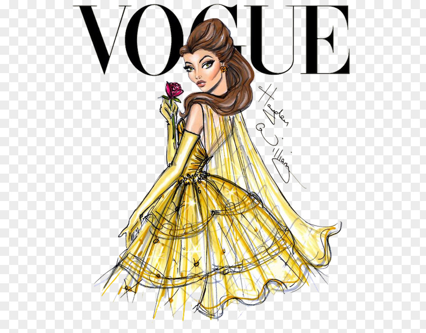 Disney Princess Belle Tangled Vogue Fashion PNG