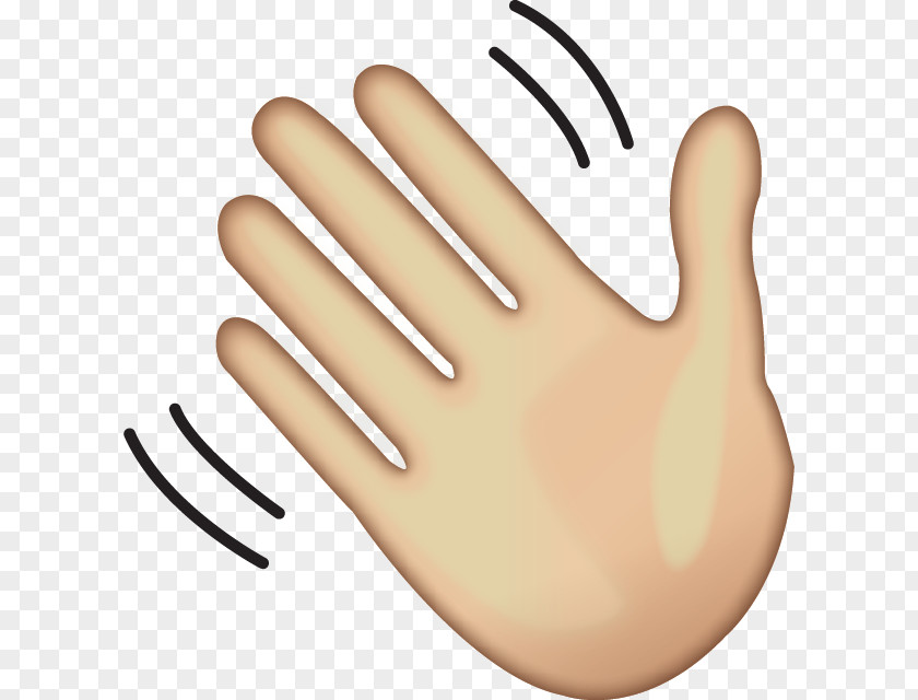 Goodbye Wave Hand-waving Emoji Clip Art PNG