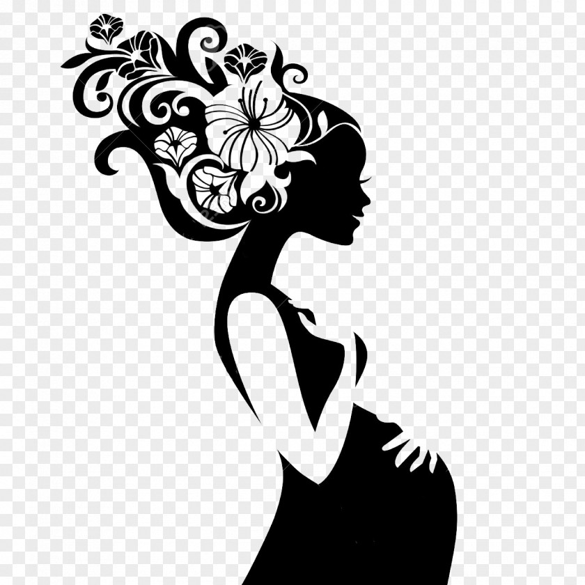 Silhouette Mother PNG