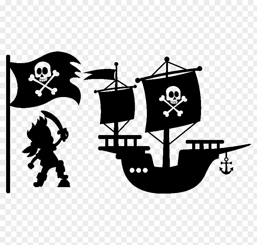 Bateau Captain Hook Piracy Logo PNG