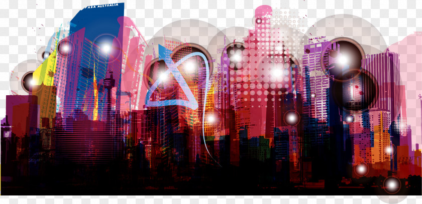 Dream Colorful City Designer Download PNG