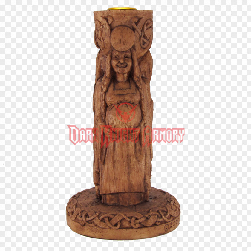 Triple Goddess Statue Figurine Carving PNG