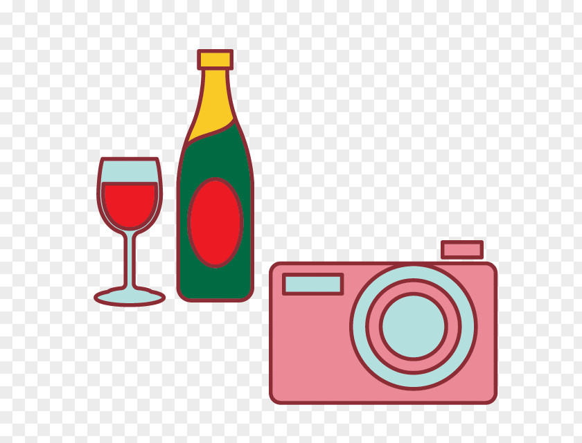 Vector Wine Camera Married Photography Clip Art PNG