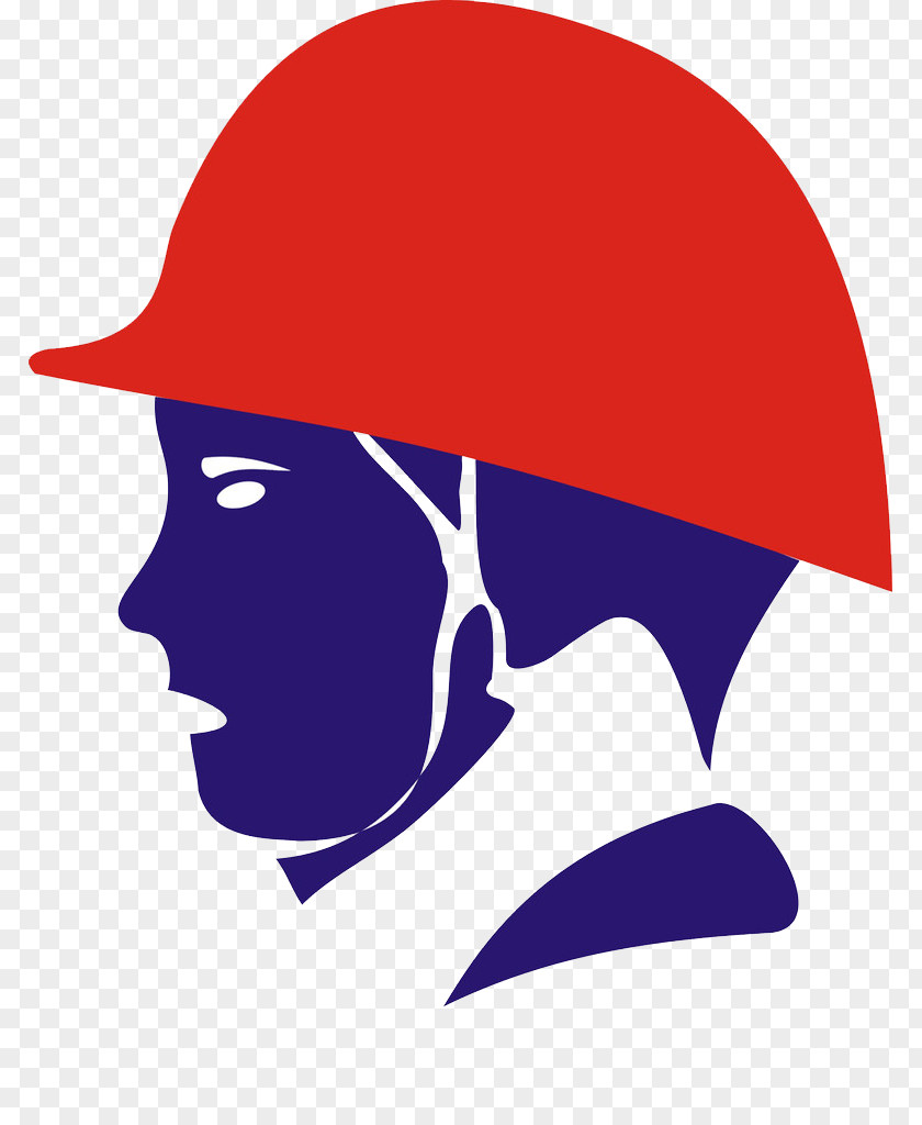 Wearing A Red Hat Worker's Head Paper Hard Laborer Icon PNG