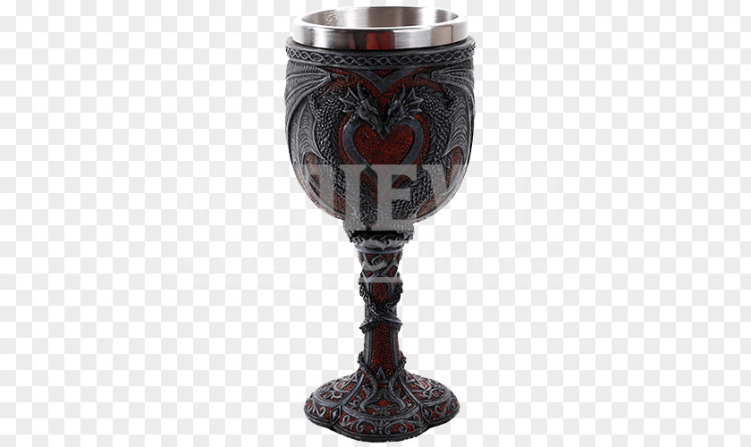 Dragon Chalice Wine Glass Wicca Cup PNG